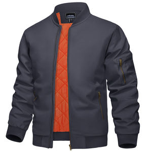 Blouson coupe-vent personnalisé pour hommes, vêtement de ville extérieur décontracté avec fermeture à glissière, blouson d'aviateur imperméable pour l'hiver - Product Image 3