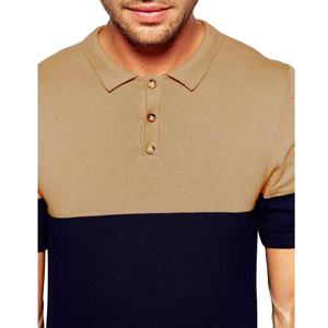 Polo de manga corta de punto para hombre, camiseta de ajuste regular de calidad Superior, transpirable, con adornos acanalados, ropa al por mayor, BD - Product Image 3