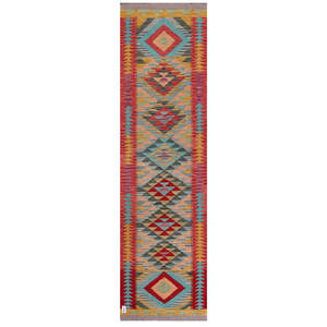 Tapis de couloir Maimana Afghanistan Kilim 291 X 81 cm - Product Image 1