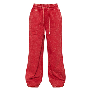 Custom Embroidery Heavy Weight Acid Wash Sweatpants for <b>Women</b> <b>Sweat</b> <b>Pants</b> Fleece Straight Leg Trousers Custom Made OEM SIze - Product Image 1