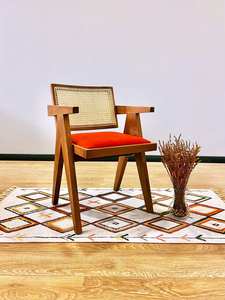 Silla de comedor moderna de mediados de siglo, silla de comedor de mimbre de madera, elegante, duradero, cómodo, perfecto para la sala de estar de oficina - Product Image 2