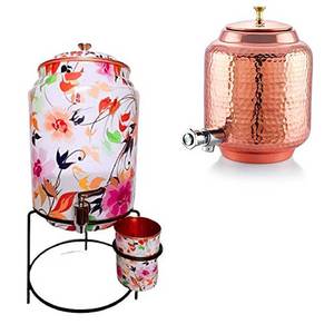 Distributeur d'eau en cuivre pur fait à la main en inde meilleure qualité maison potable artisanat produit d'exportation - Product Image 6