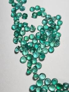 Esmeralda brasileña natural, mezcla facetada redonda, tamaño calibrado, corte escalonado, corte de Esmeralda, piedras preciosas para joyería fina - Product Image 3