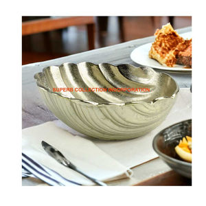 Cuenco para servir de Metal Dorado de la mejor calidad, plato para servir frutas de diseño antiguo para fiestas de boda y cualquier otro uso para eventos - Product Image 6