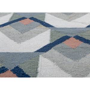 Tapis en laine tissée à plat motif damier ivoire, faits main, géométriques, en soie de bambou, pour la maison, rectangulaires 9x12, pour salon ou chambre - Product Image 3