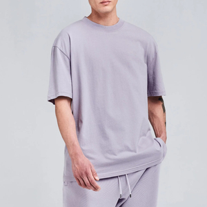 Dtg personnalisé 300 Gsm coton épais imprimé Logo unisexe épaule tombante surdimensionné t-shirt lourd Streetwear fabricants de vêtements - Product Image 5