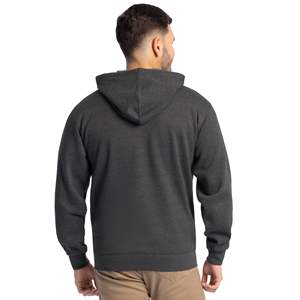 Fabrication professionnelle de sweats à capuche en polaire écologiques pour hommes, à fermeture éclair intégrale, tendance hivernale - Product Image 2