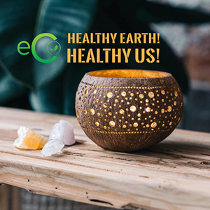 Bougeoir en noix de coco biodégradable et durable fait à la main Bougeoir en noix de coco Bols en coquille de noix de coco pour la décoration de la maison et du mariage - Product Image 4