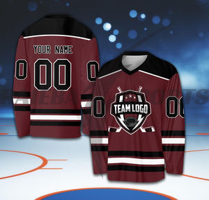 2025, venta al por mayor de fábrica, conjunto de uniforme de hockey sobre hielo transpirable personalizado, Premium diseño personalizado de calidad, nombre del equipo incluido 100% - Product Image 3