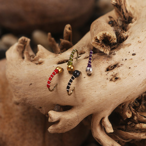 8 leurres artificiels souples en forme de zébrus, tête micro-acier, pour la pêche à la perche et à la truite en rivière (jigging) - 8 pièces par boîte - Product Image 5