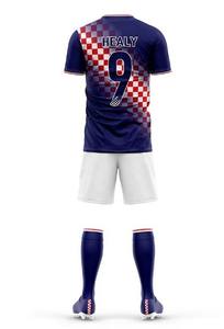 Ensemble de vêtements de sport scolaires, uniforme de club, impression sérigraphique personnalisée, jersey de football pour adultes en coton 100% uni, fabricants - Product Image 2