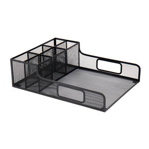 Herramienta de 4 compartimentos Caddy Diseño de flor de forma redonda de metal gris duradero Perfecto para almacenamiento y organización de utensilios de cocina - Product Image 5