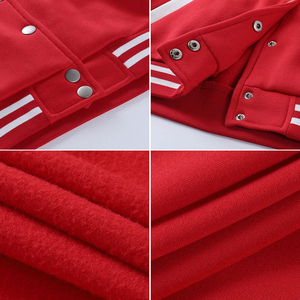 Vente en gros de vestes universitaires courtes pour femmes grande taille Corps en laine à manches longues en cuir organique Chenille Broderie & Patch Vêtements d'extérieur de travail - Product Image 5