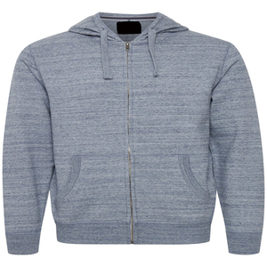 Sweat à capuche oversize zippé en molleton texturé coton/polyester 450 GSM de haute qualité pour l'hiver, décontracté, séchage rapide et respirant - Product Image 1