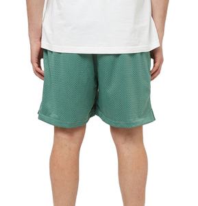 กางเกงขาสั้นผ้าตาข่ายของผู้ชายแบบลำลองเอวยางยืดกันรอยยับระบายอากาศได้ดีสีทึบปรับแต่งได้ - Product Image 2