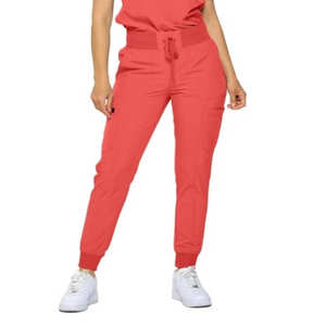 Pantalones médicos cómodos unisex, uniforme de enfermería flexible con tela tejida - Product Image 1