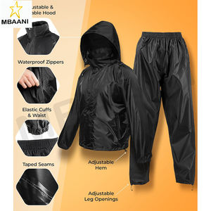 Combinaison de pluie imperméable, durable, respirante et légère pour hommes et femmes, idéale pour la moto, le golf et la pêche - Product Image 4
