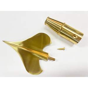 Adorno de latón dorado para mástil de bandera de 1 pulgada de diámetro, para interiores o desfiles, con estilo elegante - Product Image 2