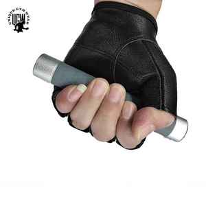 2026 New Arrival UNIQUE GYM WEAR Unisex Half <b>Finger</b> Weight Lifting Gloves Leather Grip Adjustable Wrist <b>Strap</b> Non-Slip - Product Image 5