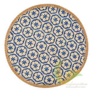 Napperon tissé en rotin de vente directe d'usine créative sets de table de mariage ensembles de vaisselle tapis et tampons en bambou du Viet Nam - Product Image 4