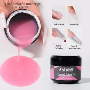 R S ongles en gros 50g coloré UV Gel Hema gratuit produit pour les ongles Oem Led Uv Gel vernis ongles beauté couleur Uv Gel