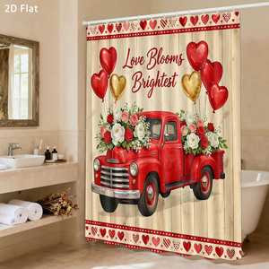 Custom Printed Waterproof Shower Shower <b>Curtain</b> for Bathroom Waterproof Polyester <b>with</b> <b>Hooks</b> - Product Image 1