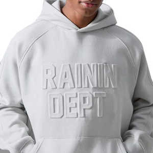 เสื้อฮู้ดสวมหัวแบบลำลองสำหรับฤดูหนาวของผู้ชายโลโก้ออกแบบได้ตามต้องการแบบ3D ผ้าเฟรนช์เทอร์รี่ขนาดใหญ่พิมพ์ลายปักลายนูนสำหรับผู้ชาย - Product Image 5