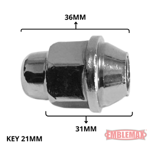 Écrous de roue de voiture Emblemax M12X1.25 en acier chromé, 16 pièces, modèle 2000, 1 neuf pour remplacement/réparation - Product Image 4