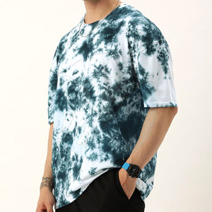 Camisetas de algodón 100% para hombre, ropa informal cómoda y transpirable con estampado Tie Dye - Product Image 1