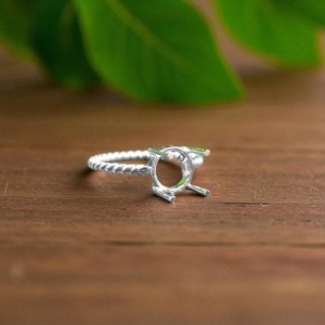 Base de Anillo de Plata de Ley 925 para Engastar Piedras Preciosas DIY de 3 a 25 mm, Componente para Fabricación de Joyería para Anillo Semi-Montado - Product Image 5