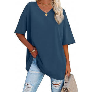 Camiseta de Manga Larga Lisa con Estampado Digital Personalizado, Informal, de Lujo, Talla Grande para Mujer - Product Image 3