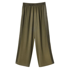 Pantalones Casuales Elegantes de Lona de Alta Calidad, Cintura Media, Largos, Antiarrugas, para Mujer, 100% Algodón, Lisos - Product Image 4