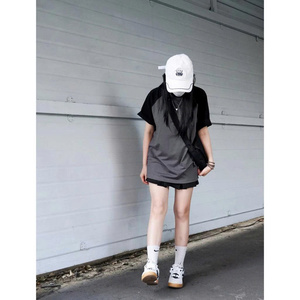 เสื้อยืดคอกลมแขนกุด NH80ใส่ได้ทั้งชายและหญิงเสื้อยืดลำลองผ้าฝ้าย100% นุ่มสบายเครื่องแต่งกายแนวสตรีทสวมใส่ทุกวัน - Product Image 2