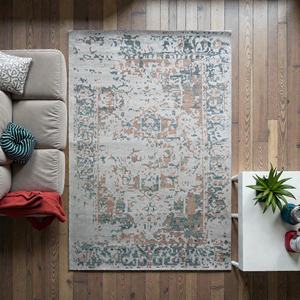 พรมขนสัตว์ทำมือลายเรขาคณิตทันสมัย ดีไซน์แบบดิสเทรส เป็นมิตรกับสิ่งแวดล้อมและเหมาะสำหรับสัตว์เลี้ยง - Product Image 6