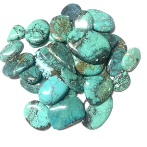 Tây Tạng Turquoise Đá Quý Cabochon Top Chất Lượng Loose Đá Quý Trực Tiếp Nhà Máy Giá Kích Thước Lớn Đá Màu Ngọc Lam