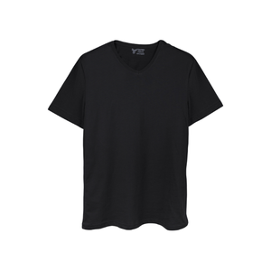 Camiseta de Manga Corta con Cuello en V, Corte Regular, Unisex, Estampado Personalizado, Negra, 100% Algodón, Tejido de Punto, Transpirable y Ligera - Product Image 5
