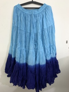 Sólido Largo Maxi Boho Mujeres Club Trajes de escenario Teñido 25 yardas Algodón Falda gitana con actuaciones Estilo Latino Talla única para todos - Product Image 2