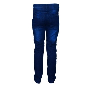 Jeans en denim coupe droite pour femme, taille mi-haute, en coton délavé, style décontracté avec poches croisées, personnalisables OEM - Product Image 3
