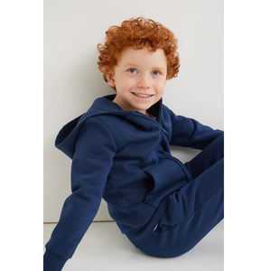 2025 OEM Logo personnalisé couleurs haute qualité enfants polaire fermeture éclair sweats à capuche automne broderie coton biologique respirant - Product Image 2