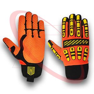 Guantes mecánicos de protección contra impactos de cuero sintético, guantes de trabajo industriales de seguridad, guantes TPR de seguridad para campos de petróleo y gas - Product Image 1