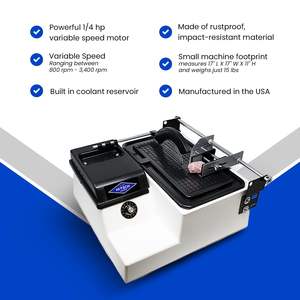 Scie lapidaire électrique de 6 pouces pour la découpe de roches, de pierres et de verre, comprend deux scies de précision de 6 pouces, équipement lapidaire - Product Image 4
