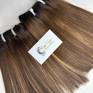 ผมต่อแบบตรงยาว8 "สำหรับต่อ100% ผมมนุษย์แท้แบบหลวมสีน้ำตาลเข้มผสมกับหนังกำพร้าสี613 - Product Image 5