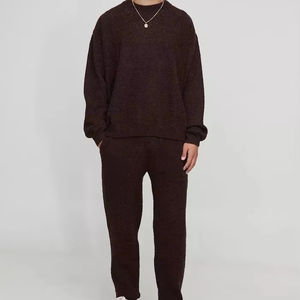 Chándales de punto boxy de gran tamaño para hombre personalizados a la moda, ropa informal transpirable de calidad superior, chándales para hombre - Product Image 1