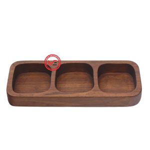 Plateau de service en bois massif, plateau à thé, à fruits, à gâteaux, plateau décoratif pour la cuisine, plateau de service pour table, fabricant en gros - Product Image 1