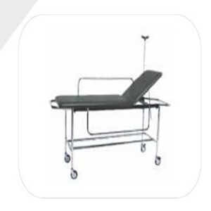<b>Hospital</b> Furniture Patient <b>Trolley</b> with Fixed Cushion and 2 Section Top 100 lb Load Capacity - Product Image 1