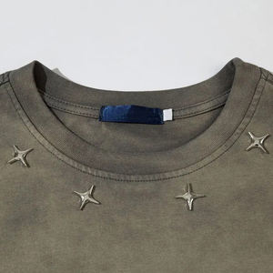 Nouveaux fabricants de t-shirts de détresse T-shirt lavé à l'acide personnalisé T-shirt en détresse surdimensionné pour hommes - Product Image 4