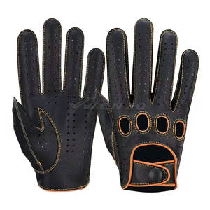 Safety Winter Leather Driving <b>Gloves</b> <b>Touchscreen</b> Compatible Breathable High Quality Best Selling Men's Fashion Wear New Arrival - Product Image 1