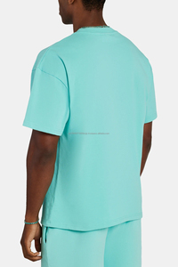T-shirt pour homme en coton 100% personnalisé, nouvelle mode, uni, vêtements OEM avec impression de logo, coupe ample et motif uni - Product Image 2