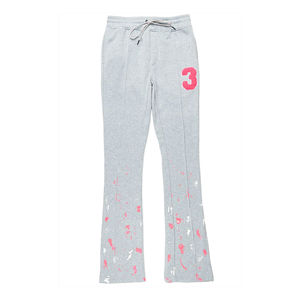 Pantalon de survêtement évasé décontracté coupe ample de haute qualité pour hommes pantalon de survêtement évasé en coton éponge français d'hiver lourd - Product Image 3