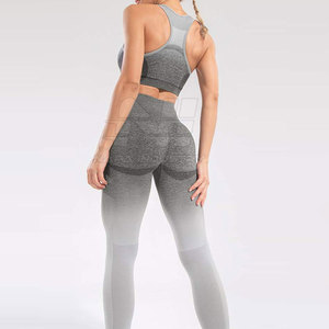 Conjunto de Yoga para Mujer de Diseño Nuevo con Logotipo Personalizado en la Parte Delantera, Conjunto de 2 Piezas de Secado Rápido y Transpirable - Product Image 4